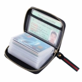 Мужской картхолдер, антимагнитные карточки с молнией, универсальный комплект, анти-кража, из натуральной кожи, NFC