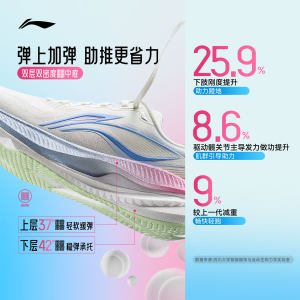 李宁吾适6|跑步鞋男鞋夏季新款网面透气缓震运动鞋支撑稳定慢跑鞋
