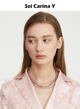 SeiCarinaY宝石项链淡紫色颈链