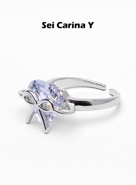 SeiCarinaY蝴蝶结开口戒指女