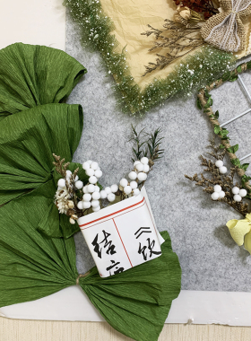 森林绿幼儿园环创森系材料绿色系装饰家园共育联系栏主题墙褶皱纸