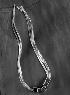 时尚达人百搭轻奢不锈钢蛇骨链