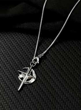 小众星星系月亮水钻项链冷淡风