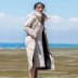Áo khoác nữ dày phần dài dài đến đầu gối 2019 cổ áo mới đứng châu Âu và Mỹ size rộng áo khoác mỏng mùa đông thủy triều - Xuống áo khoác Xuống áo khoác