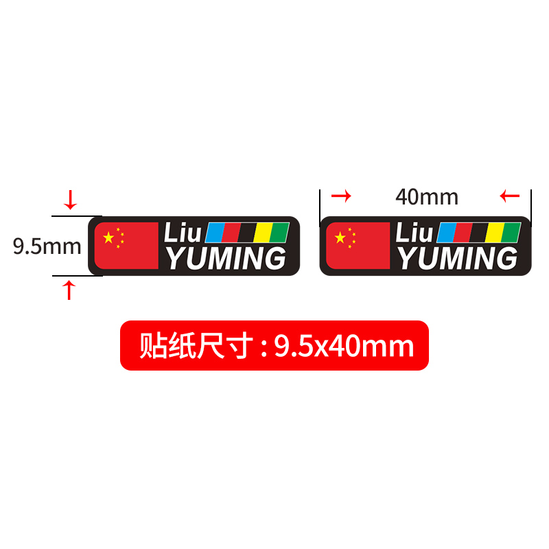 READU环法自行车公路车名字姓名贴国旗个人姓名贴贴纸定制 样式4 - 图0