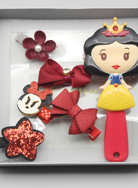 公主风小女孩礼盒梳子儿童发饰