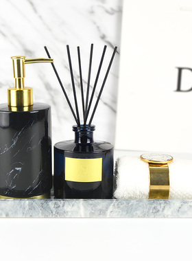 卫生间轻奢风洗手台桌面香薰托盘