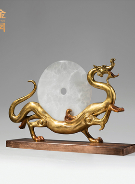 装饰玄关摆件全铜装饰新中式