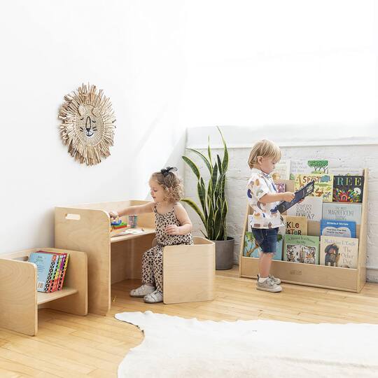 Children's table and chair set multifunctional toys for eating and writing