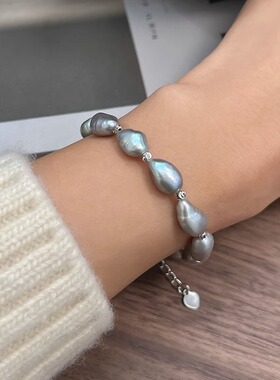 巴洛克异形淡水珍珠手链轻奢