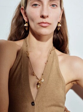 孟子义同款木珠陶罐项链