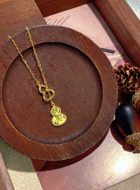 新中式葫芦925银缎带项链女款