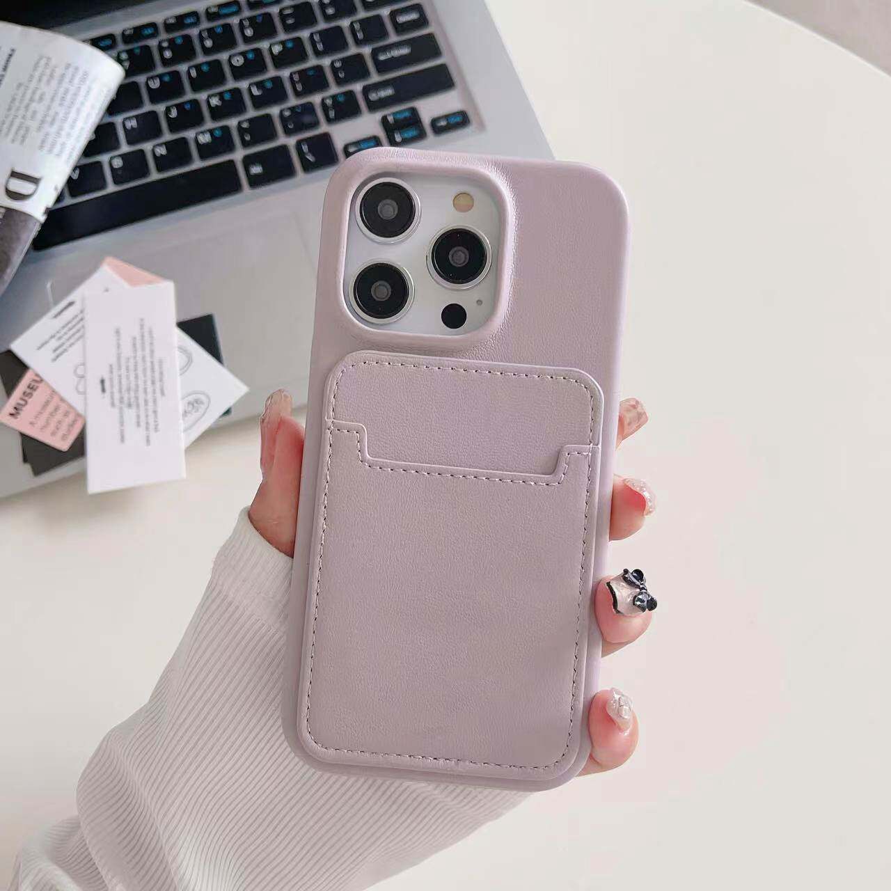 新款适用苹果15pro手机壳卡包一体iphone16Promax卡套14pro带卡槽13可放卡12门禁卡11口袋半包高级感保护套