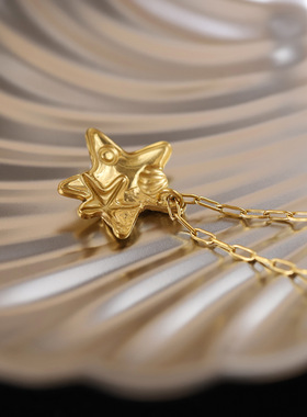 小众设计海星珍珠贝壳项链