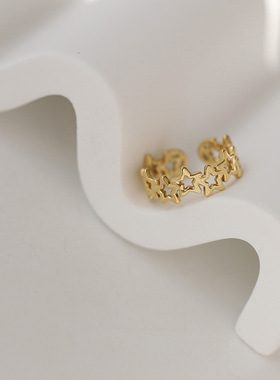 可调节戒指芮苼钛钢开口复古