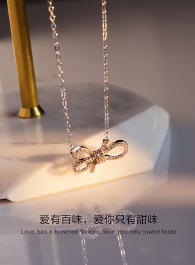 纯银项链小众设计百搭日韩风吊坠