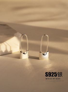 小众纯银高级别针耳环网红同款