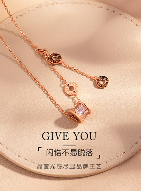 经典小蛮腰项链黑陶瓷女轻奢