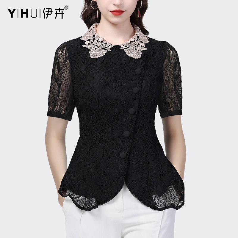  伊卉蕾丝衫/雪纺衫