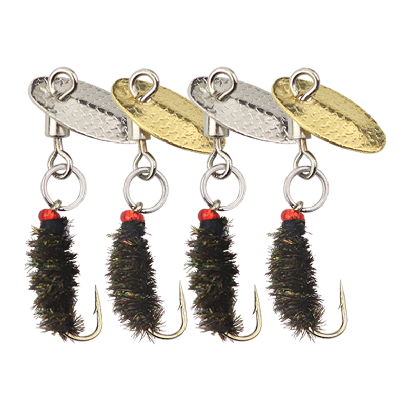 瓜子亮片改装旋转飞蝇钩假饵不伤线套装马口小白条微物苍蝇路亚饵,淘宝优惠券,粉丝福利购,淘宝优惠卷