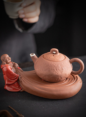 创意布袋弥勒茶宠摆件招财茶桌茶台装饰品精品大肚弥勒佛可养茶玩