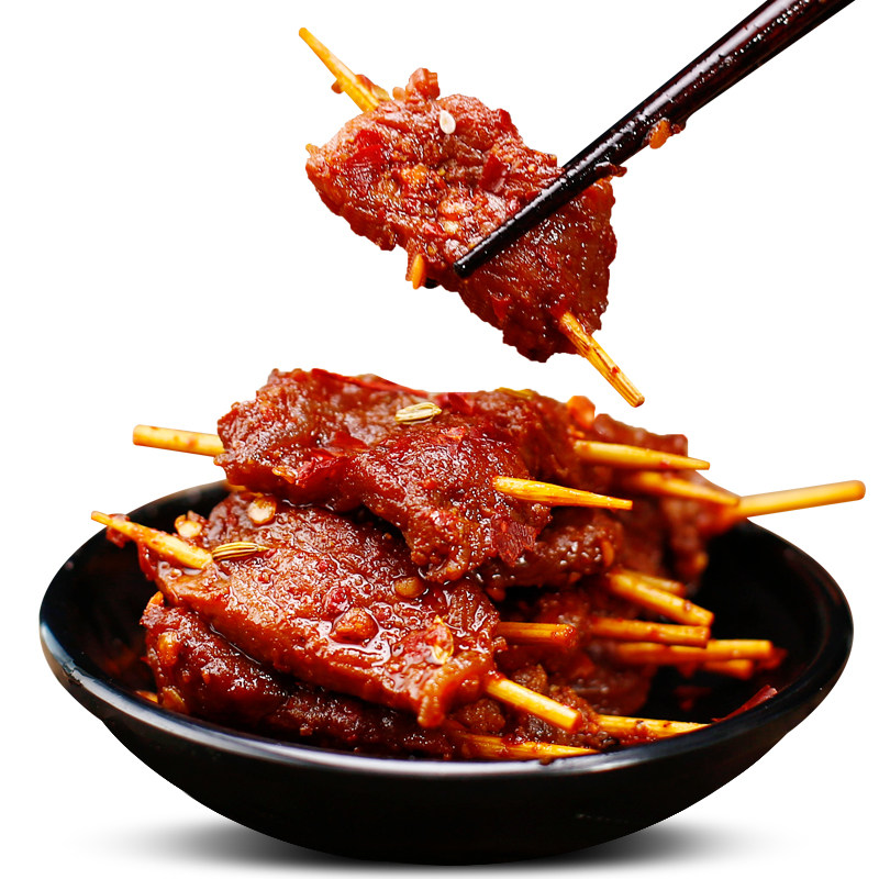 牙签牛肉湖南特产特色小吃牛肉干 半熊半猫牛肉类