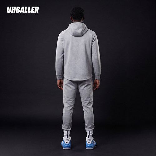 UHBALLER美式精英篮球款帽衫卫衣裤套装出场服男子拉链外套束脚裤 - 图2