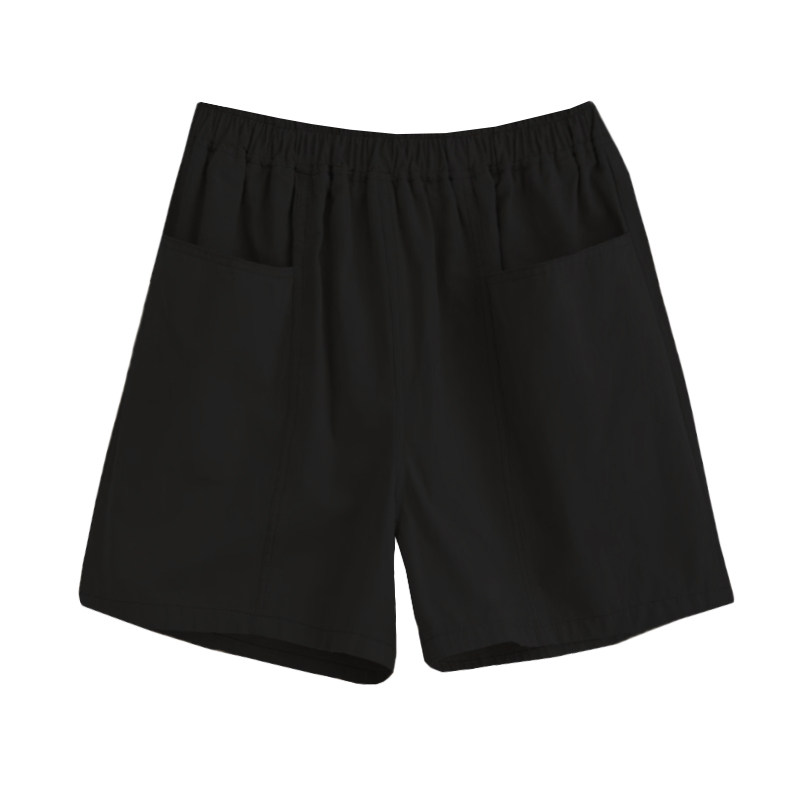 夏季新款裤子大码宽松遮肉显瘦短裤纯棉凉爽百搭口袋阔腿裤女装潮