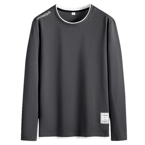 Хлопковый комплект, осенний лонгслив, базовая рубашка для пожилых людей, для среднего возраста