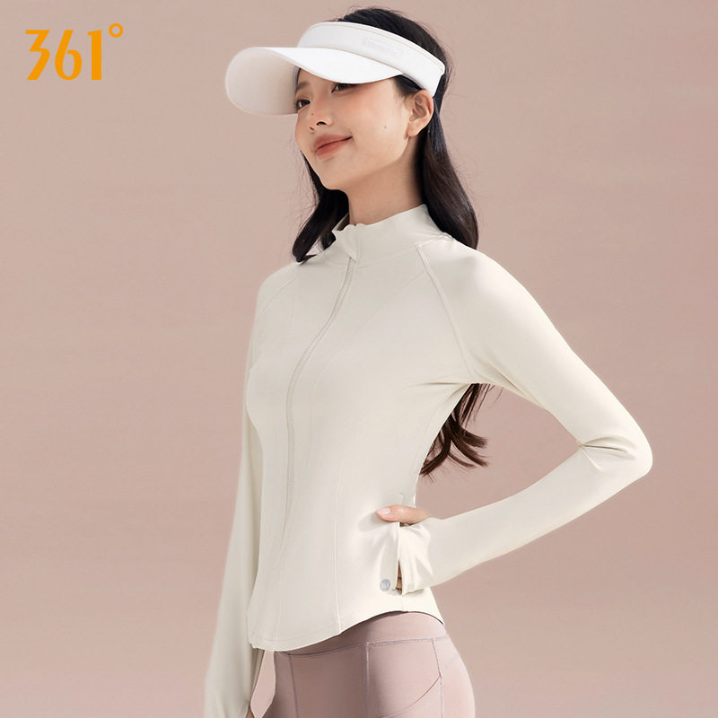 361瑜伽外套女2025新款开衫立领拉链修身显瘦健身服长袖运动上衣,淘宝优惠券,粉丝福利购,淘宝优惠卷