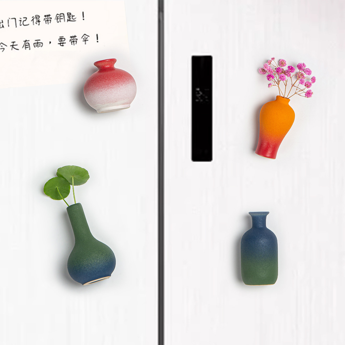 手工陶瓷小花瓶冰箱贴茶宠摆件小清新家居饰品餐桌客厅插花装饰,淘宝优惠券,粉丝福利购,淘宝优惠卷