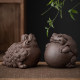 Yuxuan Handmade ຊາດິນເຜົາສີມ່ວງງາມສັດລ້ຽງໂຊກດີຄັນຄາກທອງ