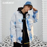 Длинная парная одежда для влюбленных, пуховик, куртка, с медвежатами, средней длины