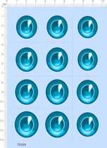 70589 whole version of glue machine pooch blue green eyes water sticker water transfer model set to make custom A6