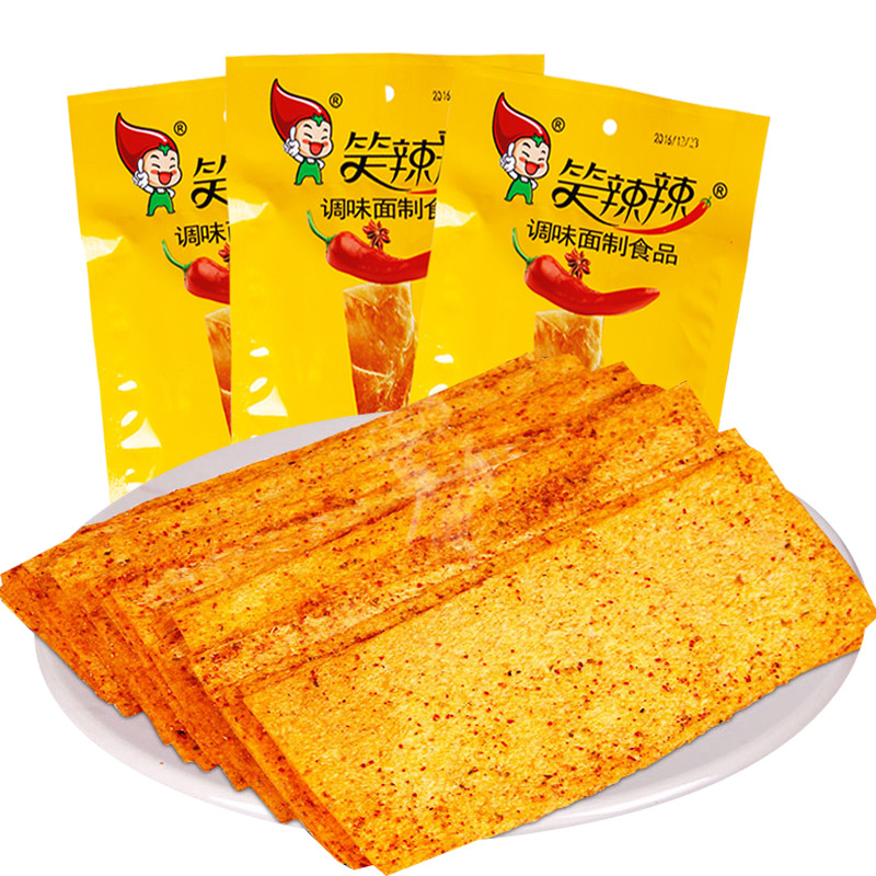 笑辣辣印度飞饼辣条大辣片8090后怀旧零食小吃休闲儿时食品年代-图3