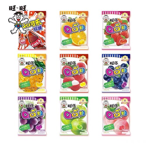 旺仔QQ糖70g混合水果味软糖橡皮糖儿童糖果休闲怀旧零食品儿童节 - 图0