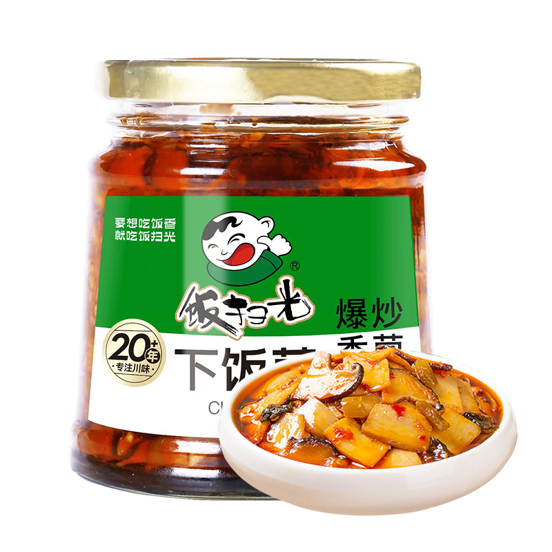 饭扫光爆炒香菌竹笋280g木耳下饭菜四川酱菜拌面拌饭咸菜泡菜泡椒