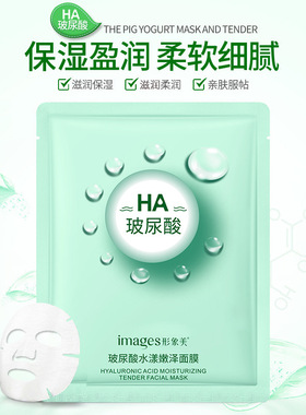 积雪草芦荟补水保湿面膜贴美女