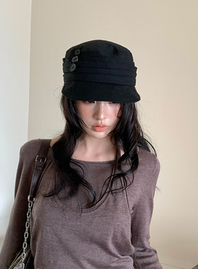 AndAnything宽大捏褶皱皱贝雷帽