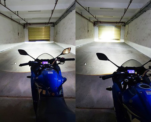 铃木极客飒155摩托车LED大灯总成改装激光透镜 GSX150F天使眼车灯 - 图0