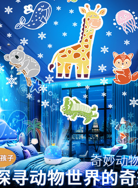 浪漫皇冠旋转满天星投影小夜灯