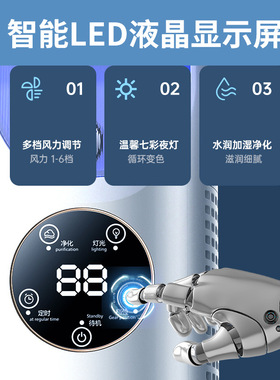 无叶喷雾冷风加湿风扇灯