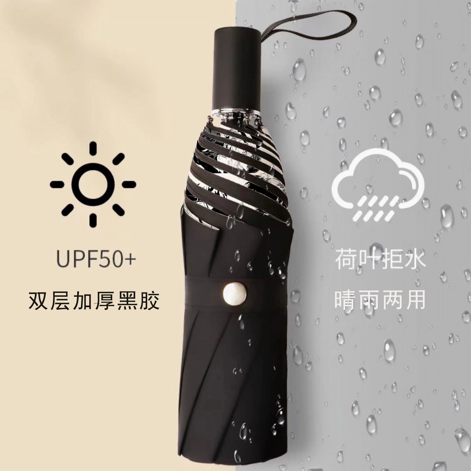 伪装学渣周边防晒伞晴雨伞朝俞痛伞高颜值全自动折叠伞学生礼物 - 图2