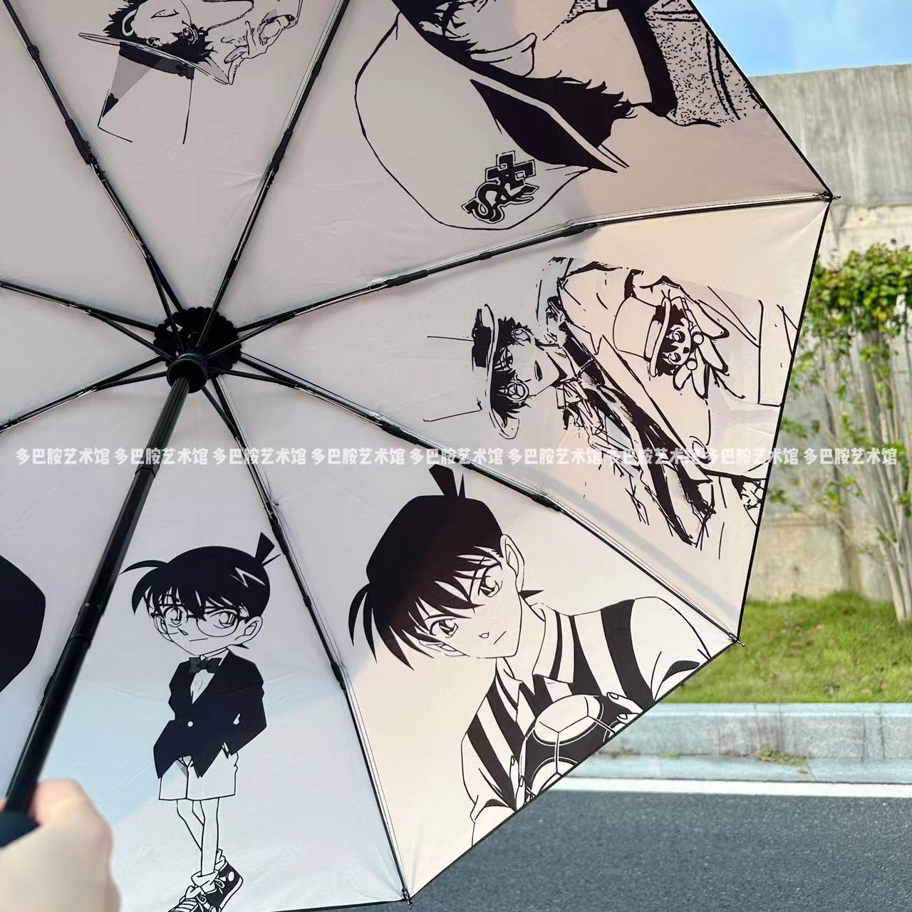 名侦探柯南周边动漫防晒伞怪盗基德痛伞自动晴雨伞学生折叠伞 - 图1