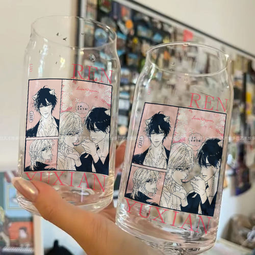 人鱼陷落周边玻璃杯大容量ins高颜值杯子牛奶果汁饮品学生创意杯 - 图3