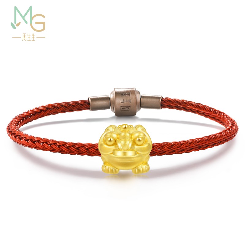 周生生三脚金蟾黄金转运珠Charme串珠手链90020C定价