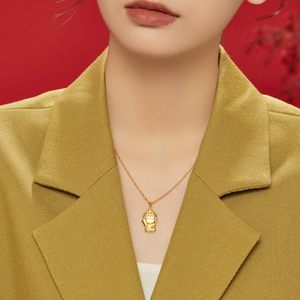 周生生本命佛文殊菩萨(生肖兔佩戴)足金黄金吊坠89232P