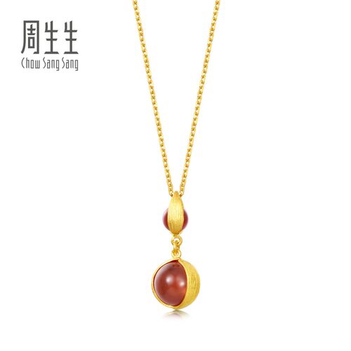 周生生g*系列玛瑙黄金吊坠珠宝首饰足金挂坠饰品86127P - 图3