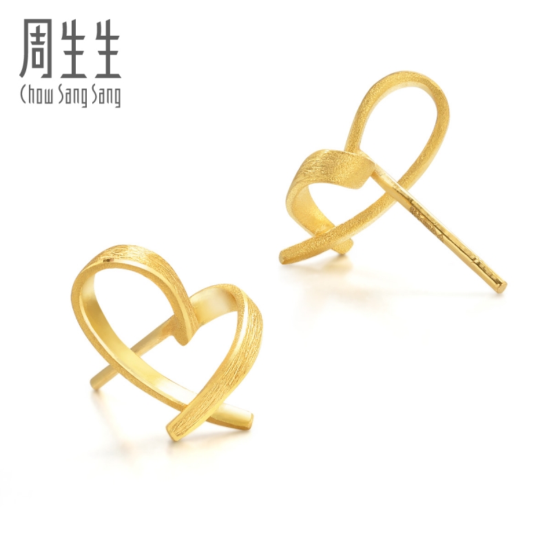 计价 68738E 黄金耳饰首饰品女款 送女友周生生黄金耳钉心形耳环 计价 68738E 黄金耳饰首饰品女款 送女友周生生黄金耳钉心形耳环