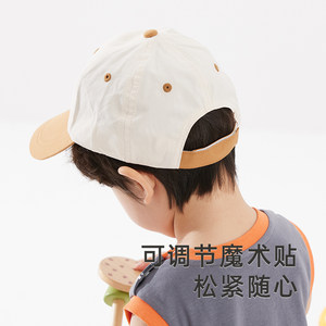 英氏儿童帽子男童夏季女童透气纯棉遮阳宝宝棒球帽帅气婴儿鸭舌帽